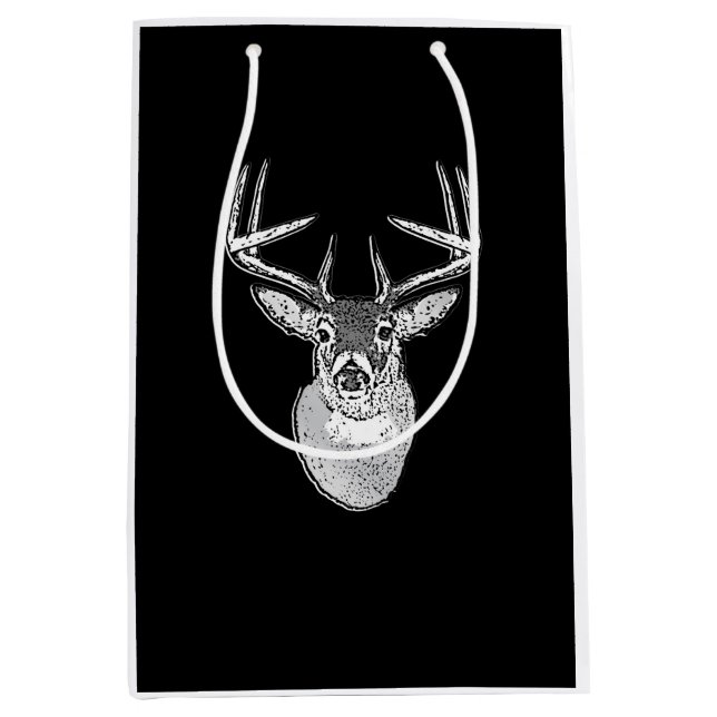 Bolsa De Regalo Mediana Buck on Black White Tail Deer (Anverso)