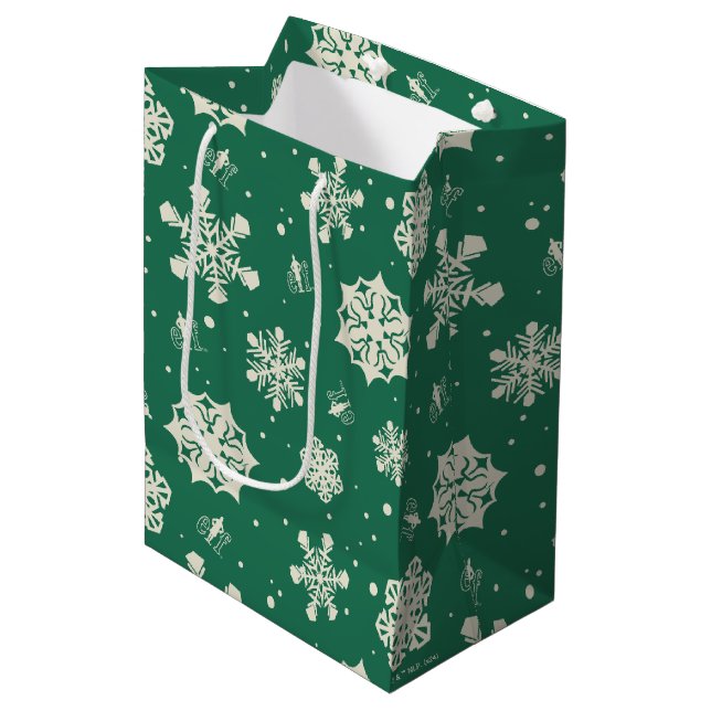 Bolsa De Regalo Mediana Buddy the Elf Snowflake Pattern (Angulo Anverso)