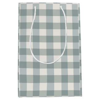 Bolsa De Regalo Mediana Buffalo Plaid Country Farmhouse Green White