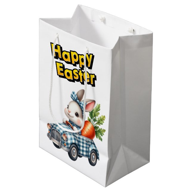 Bolsa De Regalo Mediana Bunnies de Pascua (Angulo Anverso)
