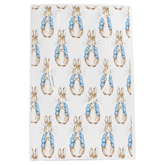 Bolsa De Regalo Mediana Bunny Blue Baby Shower (Anverso)