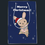 Bolsa De Regalo Mediana Bunny Merry Christmas Winter Animals Rabbits Mediu<br><div class="desc">El conejo para Navidades con luces de hadas. Animales divertidos con regalos y nieve para las vacaciones. También es gracioso para los Navidades en julio. Hasen son animales dulces y perfectos para los Navidades.</div>
