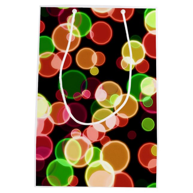 Bolsa De Regalo Mediana Burbujas del arco iris (Reverso)