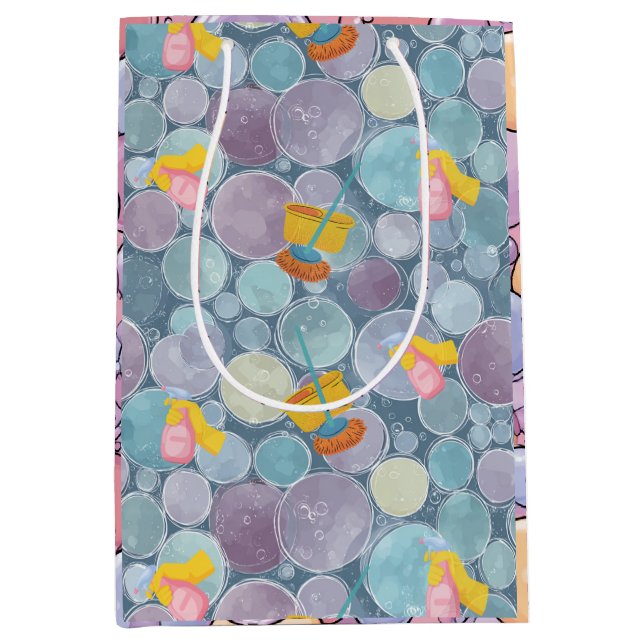 Bolsa De Regalo Mediana Burbujas limpias (Anverso)