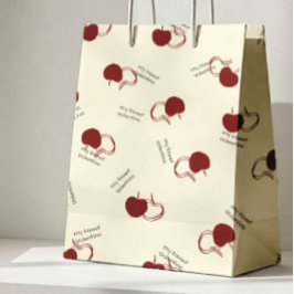 Bolsa De Regalo Mediana Burgundy Cherries & Sweet Script – Valentine