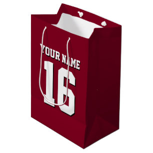 Bolsa De Regalo Mediana Burgundy Sporty Team Jersey