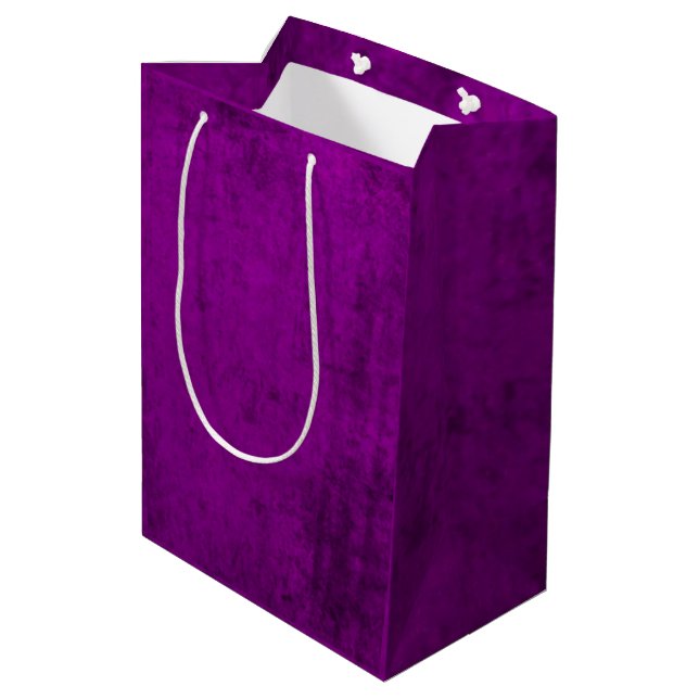 Bolsa De Regalo Mediana Burst falso de terciopelo morado (Angulo reverso)
