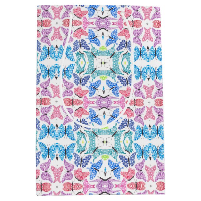 Bolsa De Regalo Mediana Butterfly Mosaic Gift Bag (Anverso)