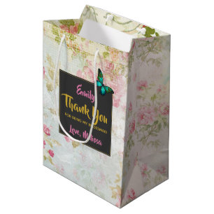 Bolsa De Regalo Mediana Butterly sobre la dama de honor de la vieja escuel