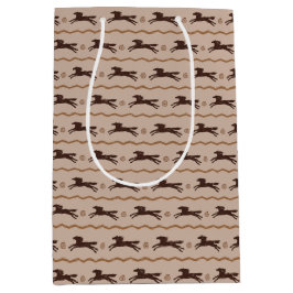 Bolsa De Regalo Mediana Caballo de Pony Galloping en Tan para los amantes 