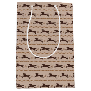 Bolsa De Regalo Mediana Caballo de Pony Galloping en Tan para los amantes