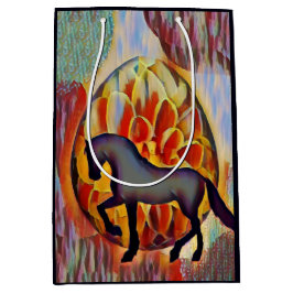 Bolsa De Regalo Mediana Caballo de silueta y Huevo de Pascua colorida Sema