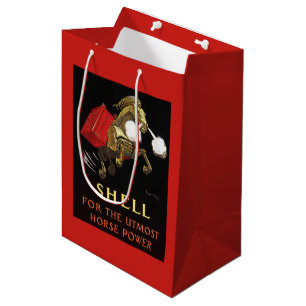 Bolsa De Regalo Mediana Caballo mecánico con Shell Oil