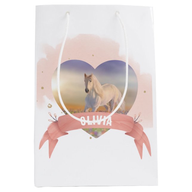 Bolsa De Regalo Mediana Caballo personalizado (Anverso)