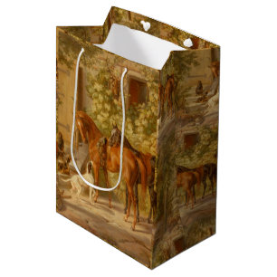 Bolsa De Regalo Mediana Caballos de época en el Albrecht de Porch Adam