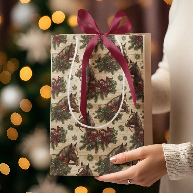 Bolsa De Regalo Mediana Caballos de Navidades de país (Subido por el creador)