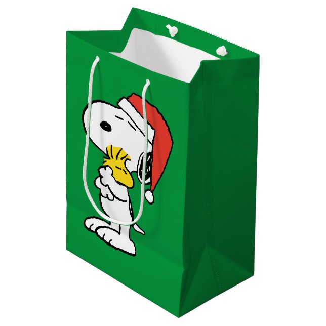 Bolsa De Regalo Mediana Cacahuetes | Abrazos de vacaciones Snoopy & Woodst (Angulo Anverso)