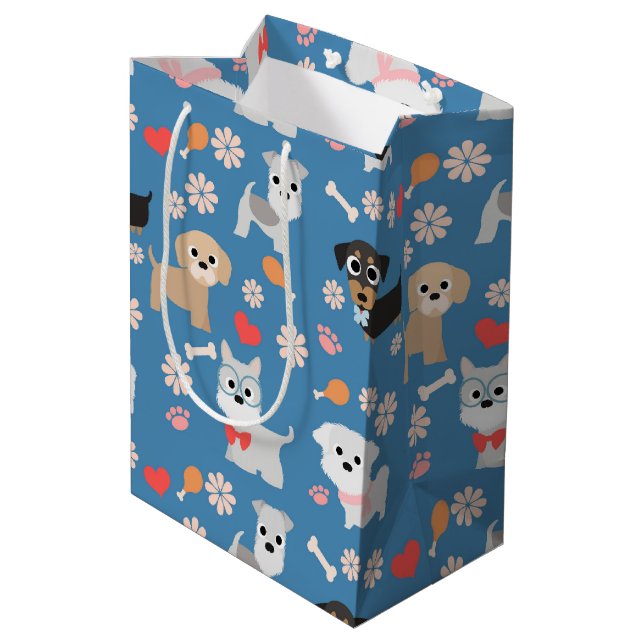 Bolsa De Regalo Mediana Cachorros Adorables (Angulo reverso)