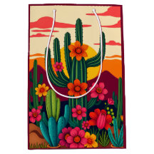 Cactus de puesta de sol con flores