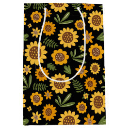 Bolsa De Regalo Mediana Caída de la naturaleza Girasol