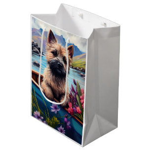 Bolsa De Regalo Mediana Cairn Terrier en un remo: Una aventura escénica