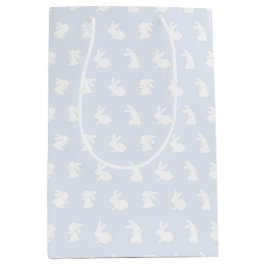 Bolsa De Regalo Mediana Caja de regalo de Pascua de conejo azul pastel – G