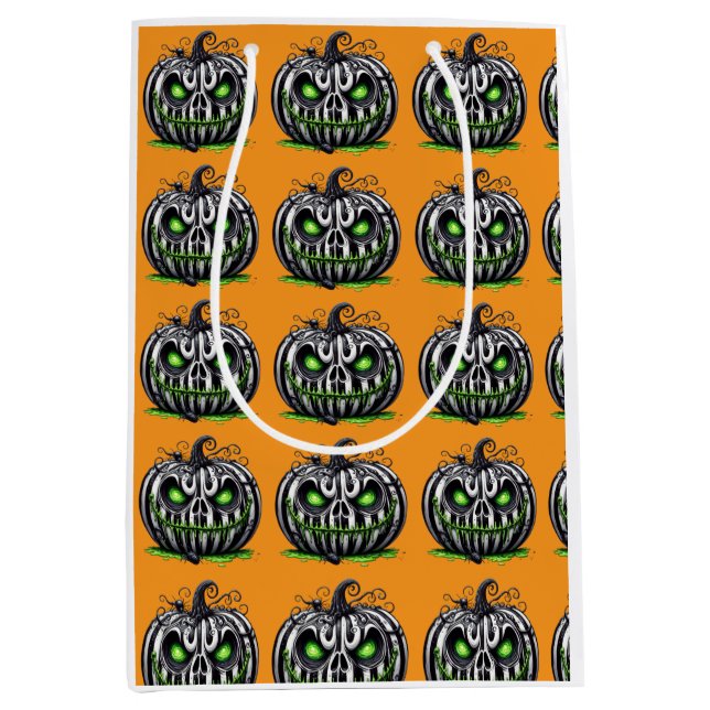 Bolsa De Regalo Mediana Calabaza enojada (Anverso)