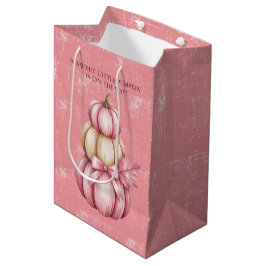Bolsa De Regalo Mediana Calabaza rosa Bebé Chica Ducha