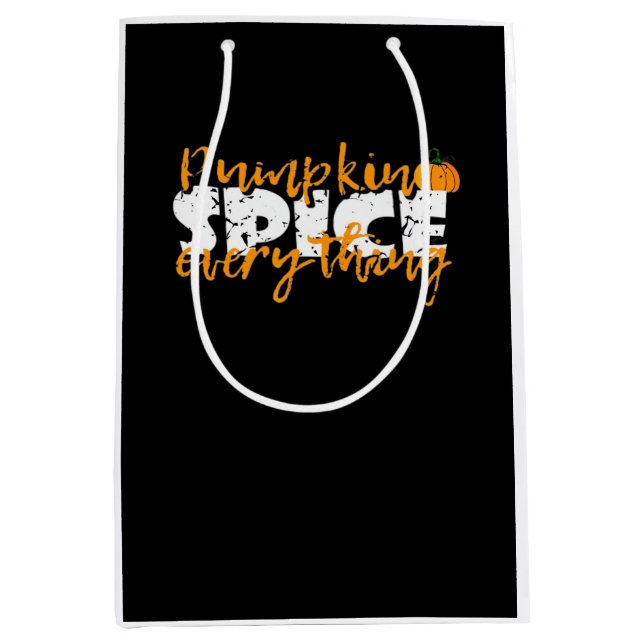 Bolsa De Regalo Mediana Calabaza Spice Everything Halloween Funny (Anverso)