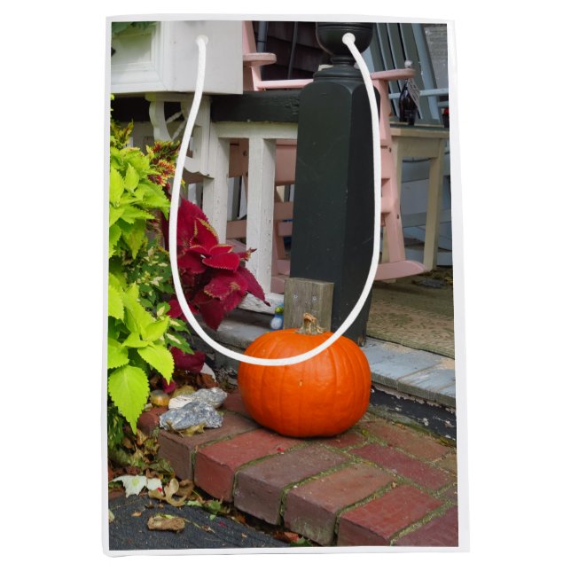 Bolsa De Regalo Mediana Calabaza y Coleus - Viñedo de Martha (Anverso)