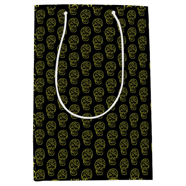 Bolsa De Regalo Mediana Calavera de Halloween (Anverso)
