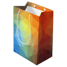 Bolsa De Regalo Mediana Caleidoscopio de Arcoíris Geométrico 