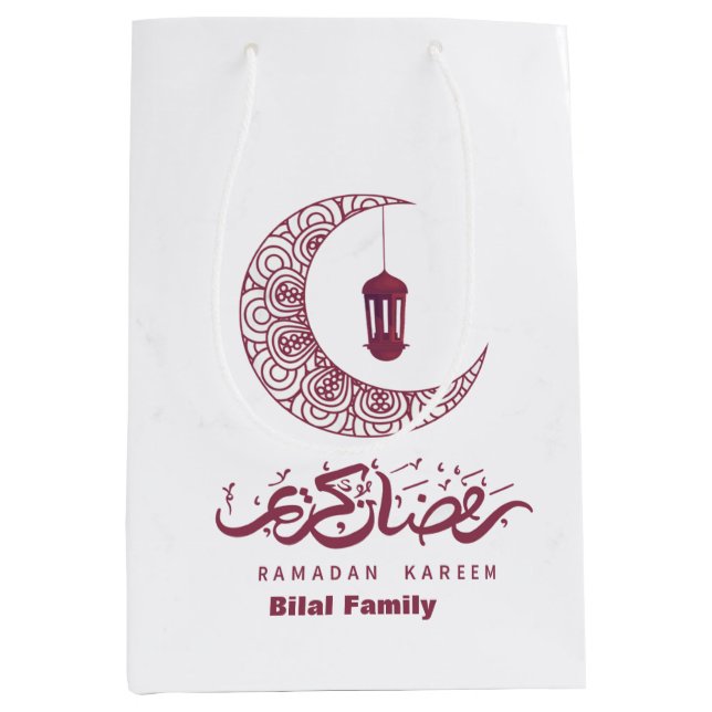 Bolsa De Regalo Mediana Caligrafía árabe Ramadan Kareem (Anverso)