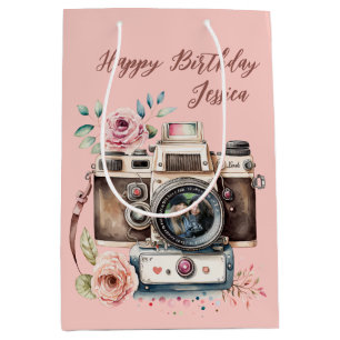 Bolsa De Regalo Mediana Cámara vintage con foto