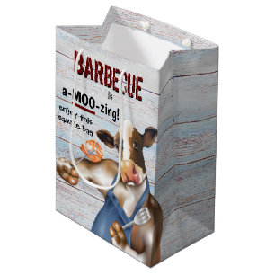 Bolsa De Regalo Mediana Camarón de asado de vaca de cocina barbacoa