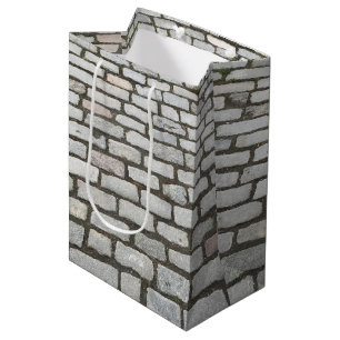 Bolsa De Regalo Mediana Camino Gris de Piedra Calle Cobblestone