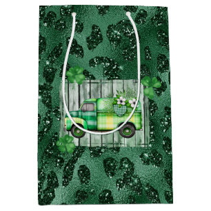 Bolsa De Regalo Mediana Camión de época sembrado en el día de San Patricio
