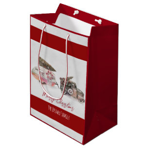 Bolsa De Regalo Mediana Camión de juguete Merry Christma y personalizado d
