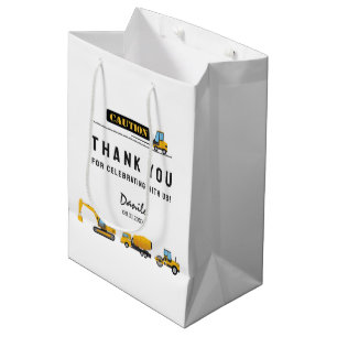 Bolsa De Regalo Mediana Camión moderno de construcción personalizado graci