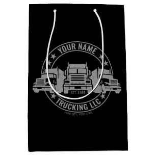 Bolsa De Regalo Mediana Camionero Personalizado Camión Grande Semi Camión 