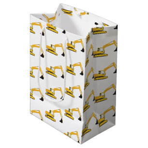 Bolsa De Regalo Mediana Camiones de construcción de excavadoras