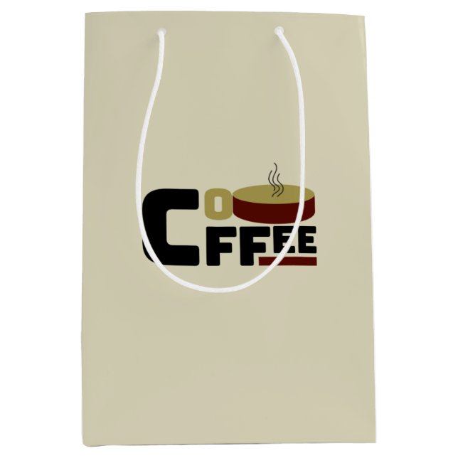 Bolsa De Regalo Mediana Camiseta "Coffee Lover's Club" (Anverso)