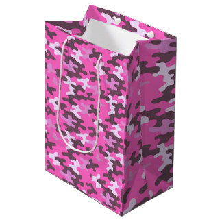 Bolsa De Regalo Mediana Camo Rosa