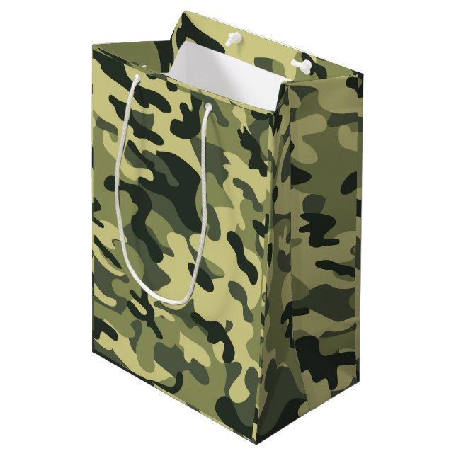 Bolsa De Regalo Mediana Camo verde (Angulo Anverso)