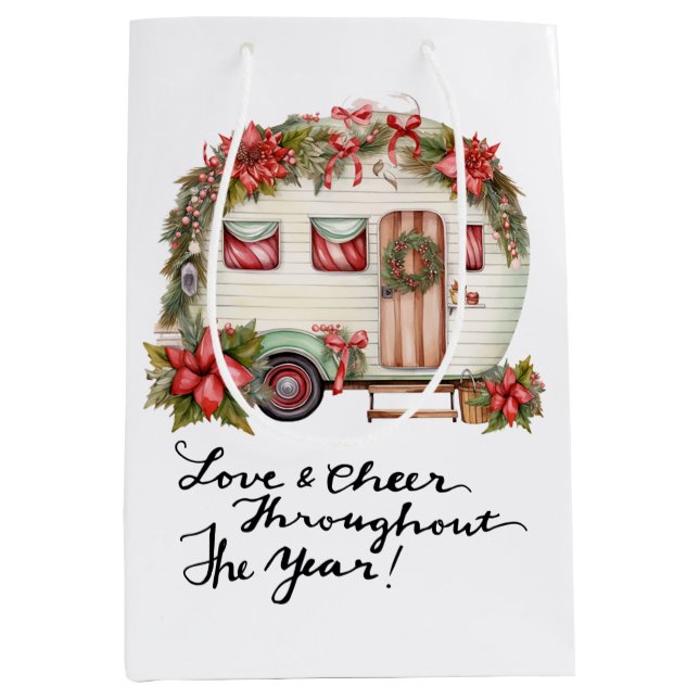 Bolsa De Regalo Mediana Camping Navidades (Anverso)