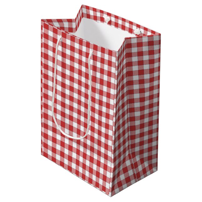 Bolsa De Regalo Mediana Campo Picnic Gingham (Angulo Anverso)