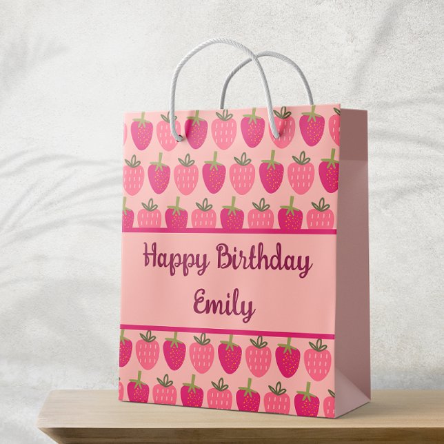 Bolsa De Regalo Mediana Campos de fresa deslumbrante (Subido por el creador)