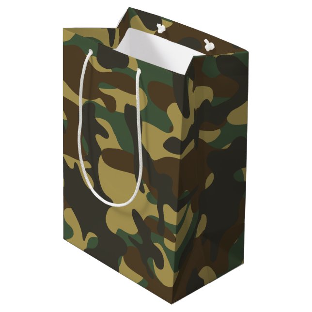 Bolsa De Regalo Mediana Camuflaje forestal (Angulo reverso)