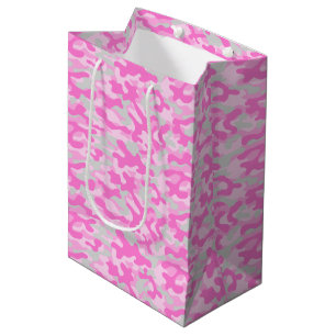 Bolsa De Regalo Mediana Camuflaje rosa