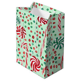 Bolsa De Regalo Mediana Caña de caña de hierbabuena cálida feriado de invi